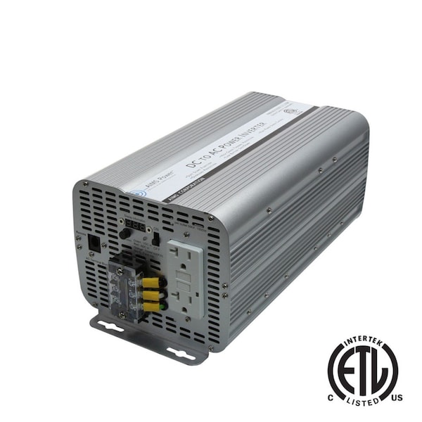 Aims Power Power Inverter, Pure Sine, 6,000 W Peak, 3,000 W Continuous, 2 Outlets PWRINV300012120W - main